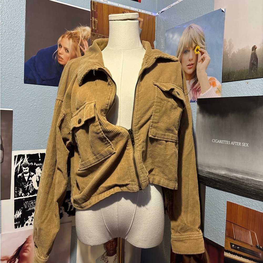 Celebrity Pink Brown Corduroy Jacket